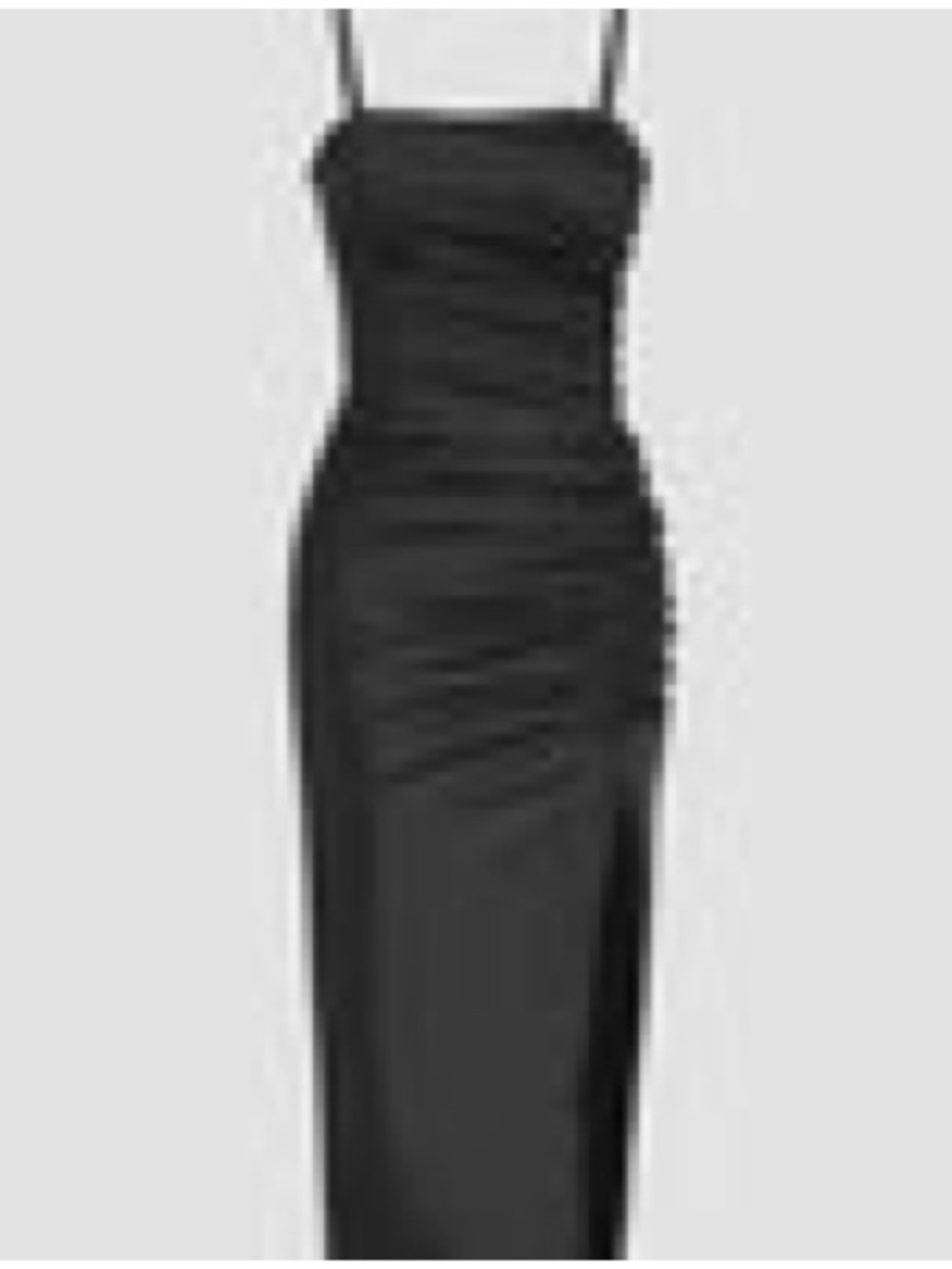 Cider Black Ruched Maxi Slip Dress